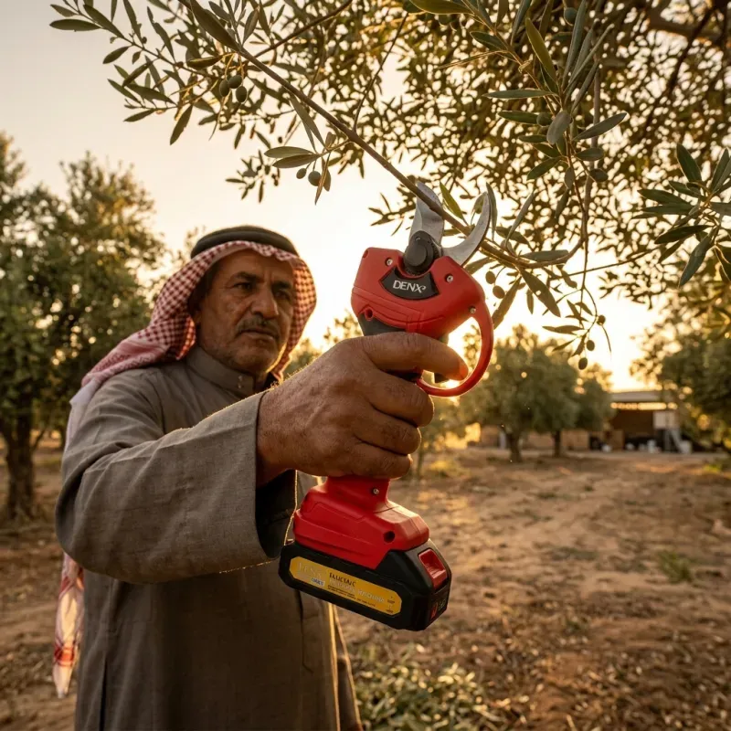 • DENX Electric Pruning Machine - مقص تقليم الاشجار كهربائي لاسلكي ضمان عام