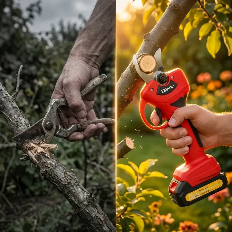 • DENX Electric Pruning Machine - مقص تقليم الاشجار كهربائي لاسلكي ضمان عام
