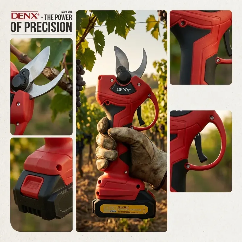 • DENX Electric Pruning Machine - مقص تقليم الاشجار كهربائي لاسلكي ضمان عام