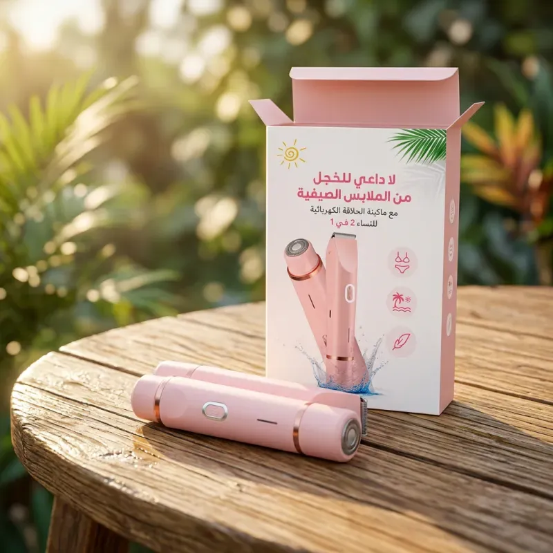 ماكينة حلاقة كهربائية للنساء 2 في 1